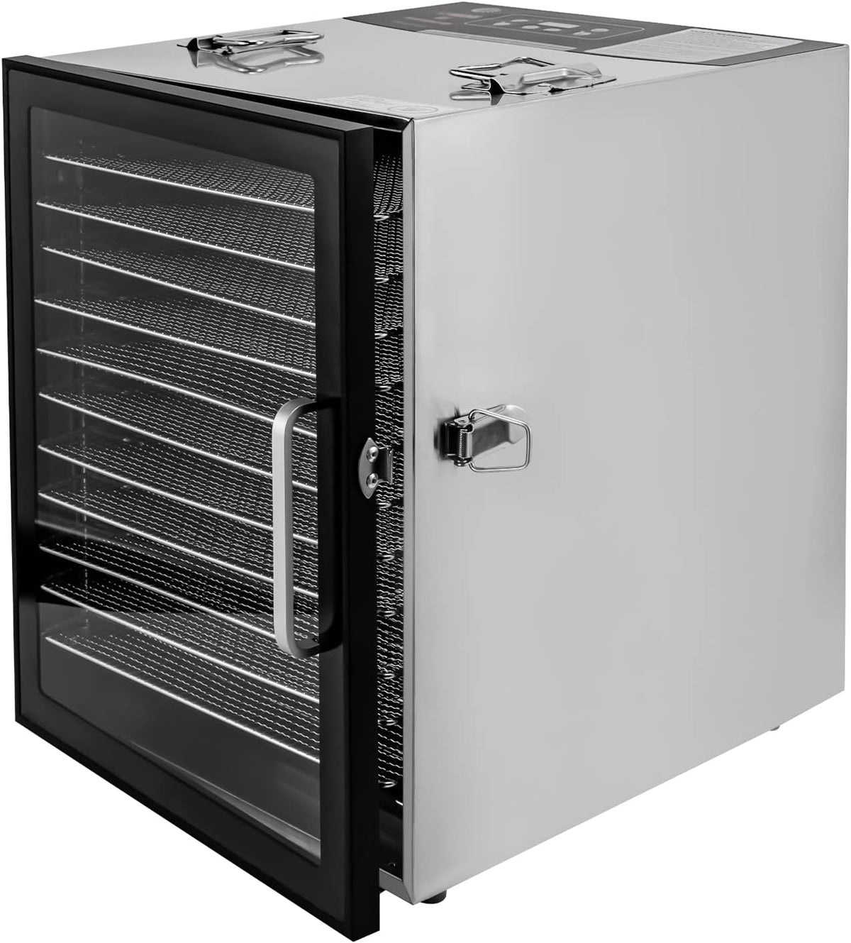 YyanLAK Dörrautomaten, 800w, 220v, Rostfreier Stahl, Silber, 10/12 Etagen Dörrautomat Edelstahl Dörrgerät Dörrapparat