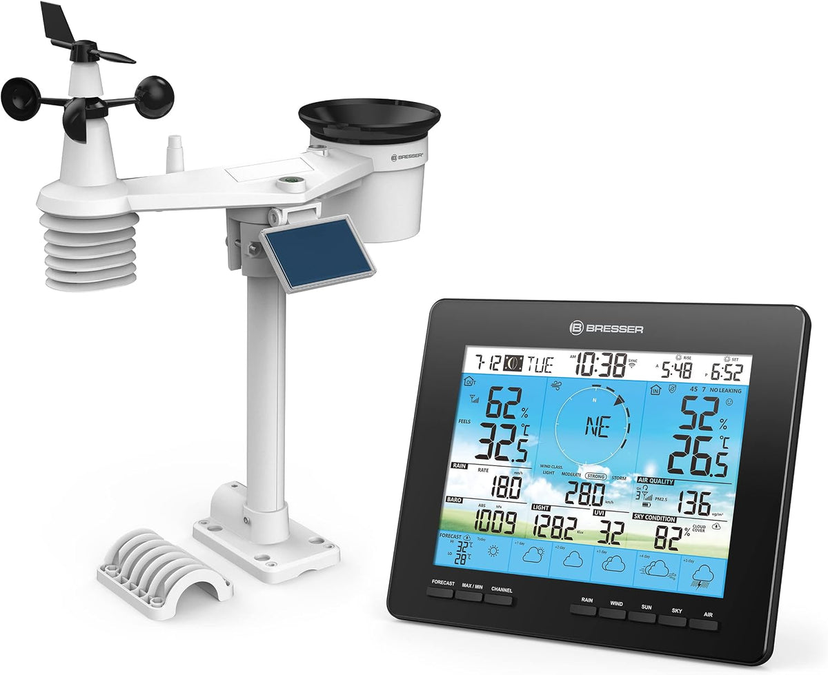 Bresser Wetterstationen, Schwarz, 6-Tage 4CAST Funk Wetter Station PRO WLAN-Wetter-Center