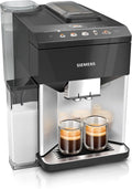Siemens Kaffeevollautomat, Silber/Schwarz, EQ500 integral, farbiges TFT-Display, 9 Kaffee- und Milchgetränke, Doppeltassenfunktion