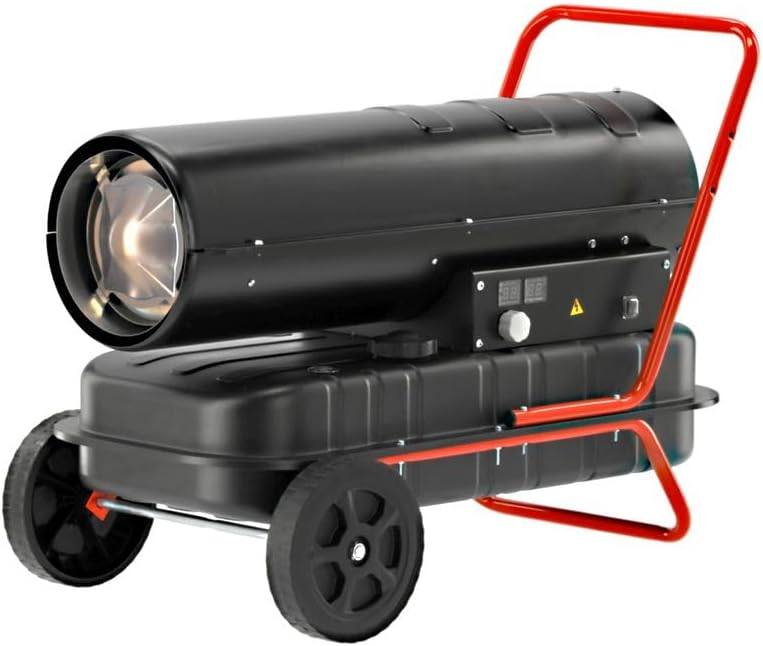 YATO Ölheizungen, 750 m, 30KW, 230 W, 38 L, Schwarz, Diesel direkte Heizkanone Ölheizgebläse Heizgerät