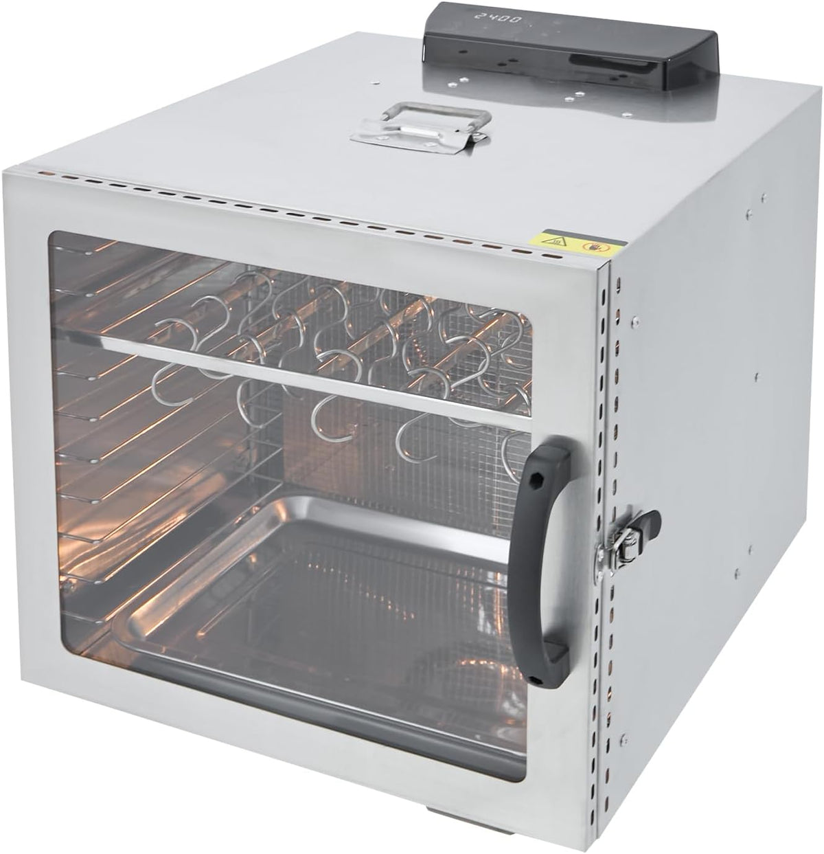 Beaudreaul Dörrautomaten, 42.5 L, 1000 W, Silber, Lebensmittel-Dehydrator Elektrisch Dürrautomaten 1800rpm, Temperaturbereich 30-90°C