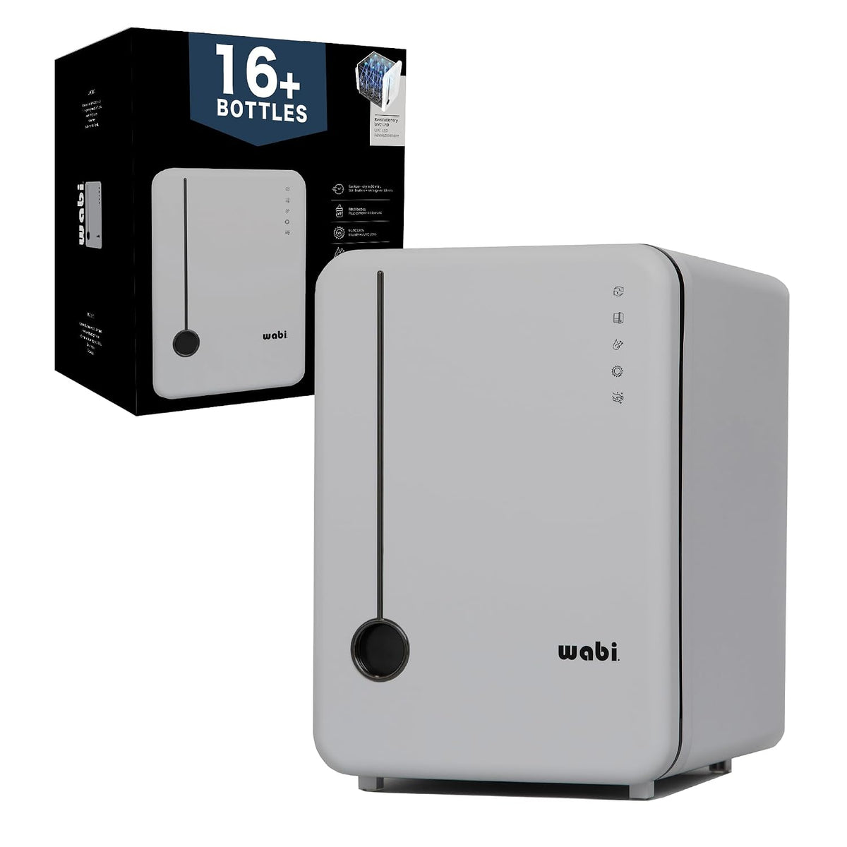 Wabi Baby Wäschetrockner, Grau, UVC LED-Desinfektionsmittel & Trockner Ultra ( + schwarzer