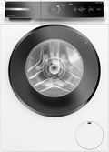 Bosch Waschmaschine, 10 kg, Weiß, Serie 8 Smarte 1600 UpM Dampf WGB256041, Made in Germany, automatische Beladungserkennung für Wasserregulierung