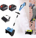 ZXINXIN Schneefräse, Blau, 20-V-Schneeschaufel, kabellos, 11-Zoll-Elektro- n-Set, mit 2 4, 0-Ah-Akkus und Schnellladegerät