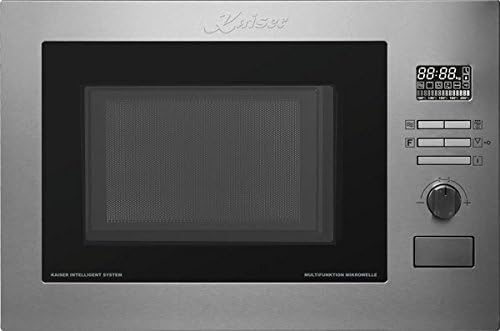 Kaiser Mikrowelle, 25 L, Silber, 2520 Edelstahl Einbau Multifunktions, Heißluft Grill, 21 Funktionen, zum Einbau