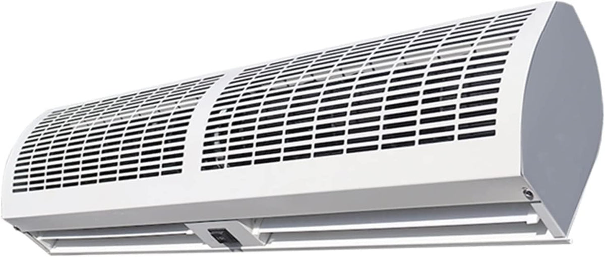 Kayziu Wandventilatoren, 1,2 m, Metalloptik + Nanobeschichtung, Weiß, ZCX Luftvorhang mit Fernbedienung Store Tür Luftschleier