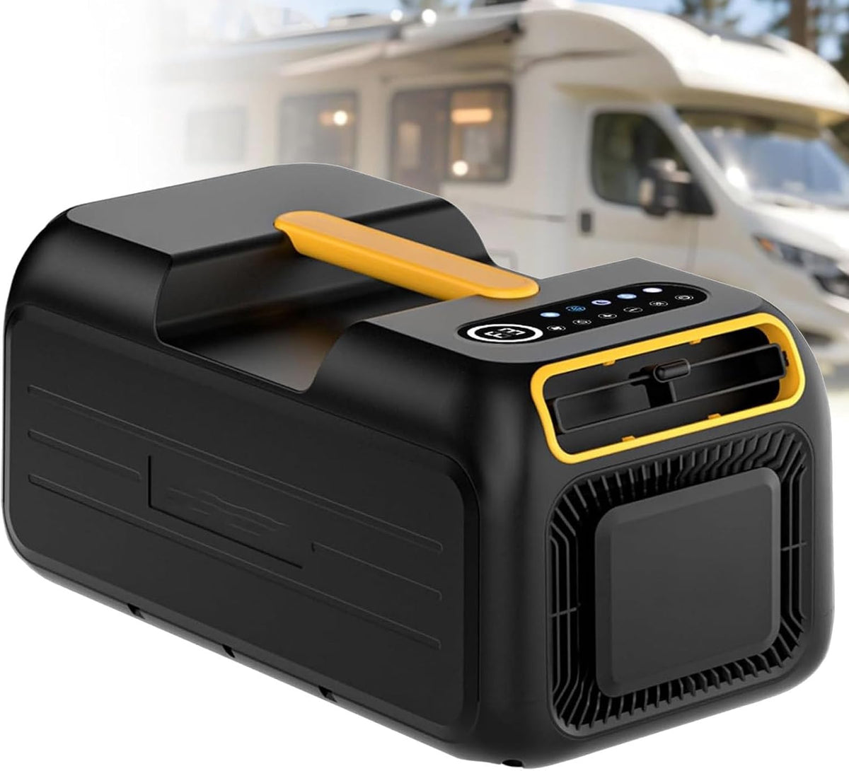 Oiyekntd Mobiles Klimagerät, 490 W, 45 dB, Schwarz, Tragbare Klimaanlage, leises mobiles Camping-Klimagerät mit Kompressor