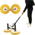 Solarpanel Teleskopstäbe, 7.5M, Schwarz, Reinigungsgeräte Roboter, Teleskopstange Panel Reinigungsmaschine Doppelkopf Solar