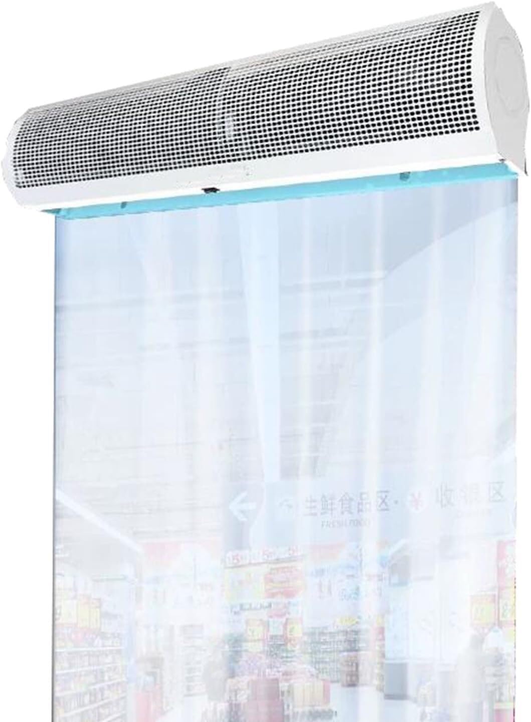 SSDDLZEQ Mobiles Klimagerät, 1200 mm, 2,8 m, Schwarz, Luftschleier für Türen Innenluftschleier, geräuscharm, Fernbedienungsart